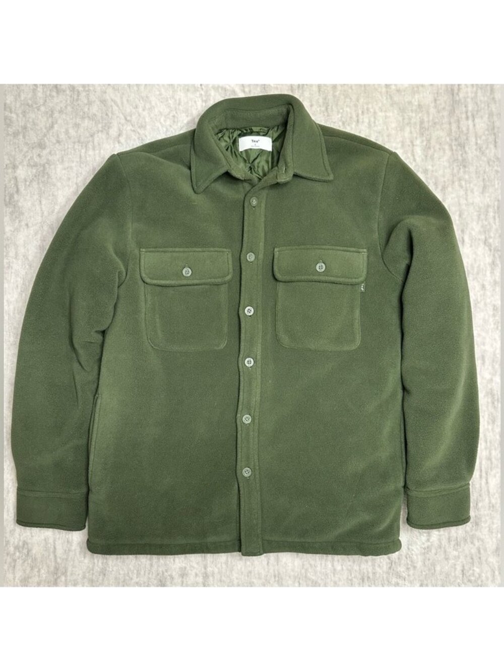 Aritzia TNA Polar Fleece Quilted Jacket Shacket Lined Utility Size 2